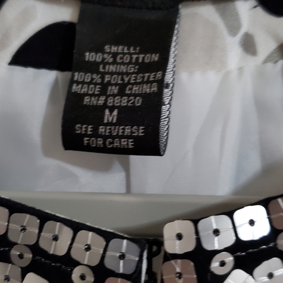 A. GIANNETI Jacket, Mosaic print with Sequined trim.  Size M - Picture 4 of 9